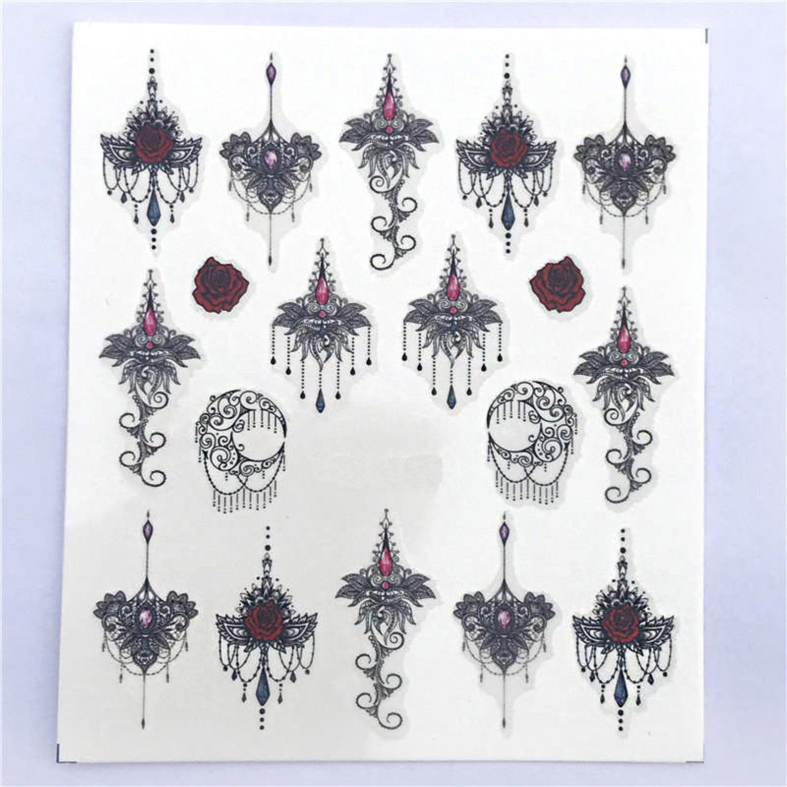 Nail Decals Nail Art Decals Nail Tattoos Nail Stickers Etsy