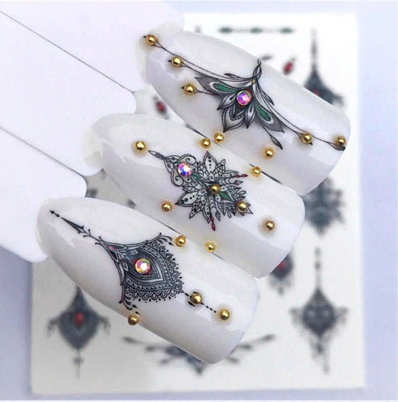 Nail Decals Nail Art Decals Nail Tattoos Nail Stickers - Etsy
