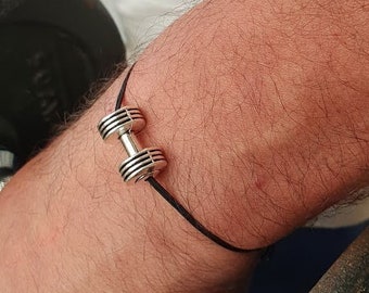 QOZJI 2 Pièces Bracelets Crossfit Pierre Naturelle Homme - Bracelet Sport Powerlifting Yoga