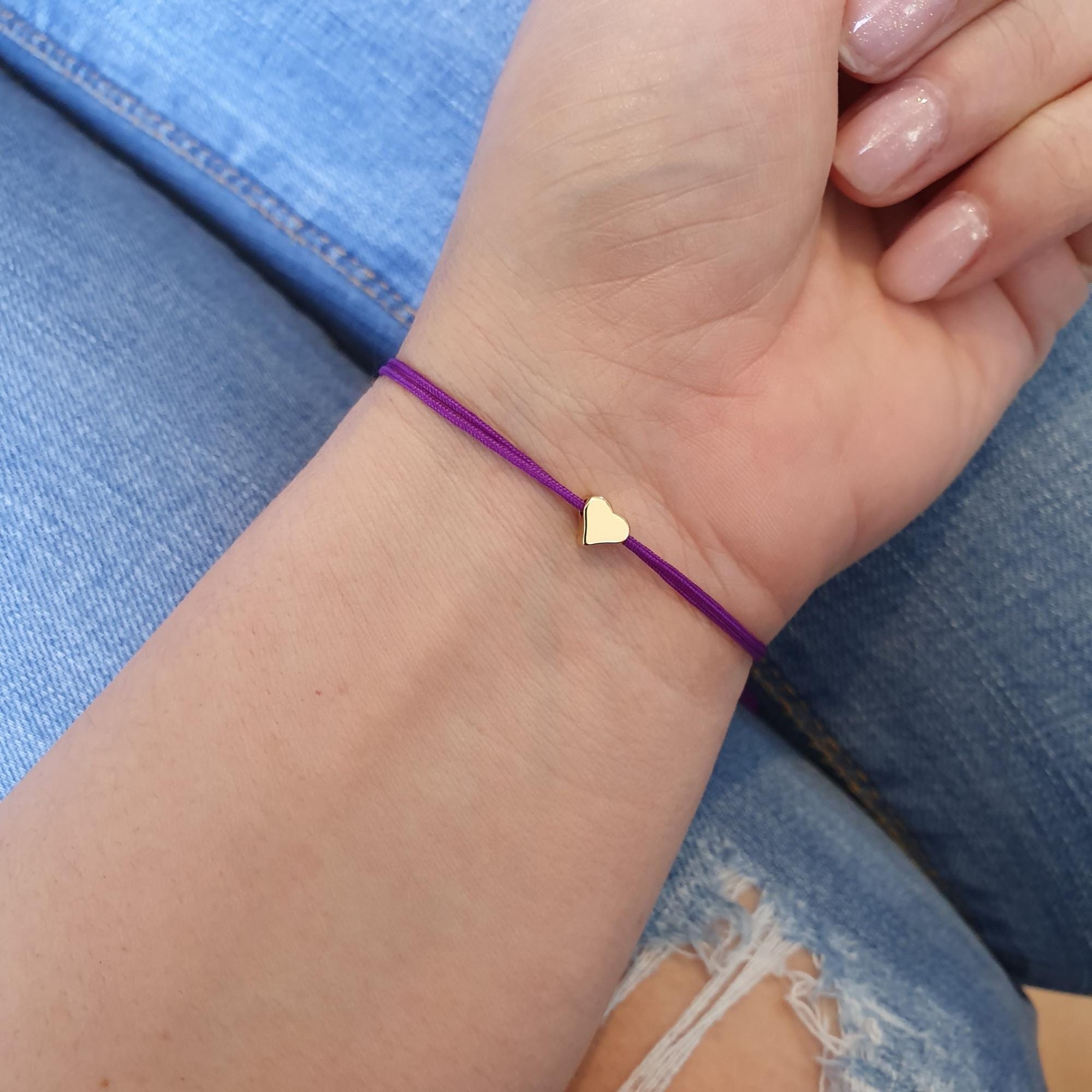Set Di 2 Braccialetti Cuore Per Mamma E Figlia - Regolabili Con Cordino - Regalo Per Festa Della Mamma E Natale
