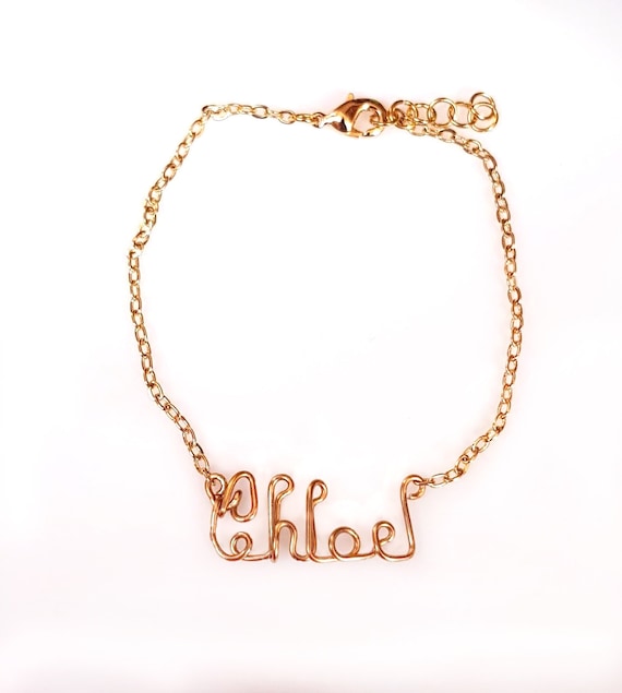 Gold Name Bracelet Personalized Wire Name Bracelet Friendship Bridesmaids Gift Gifts for Her BFF Couples Bracelet Gold Plated Name Etsy Canada