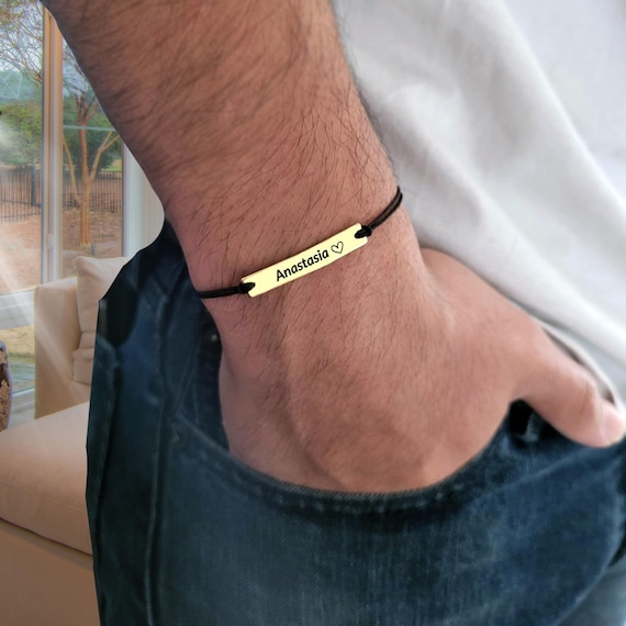 TOLOWOBK Bracciale con Iniziale A - Z, Argento Acciaio Bracciale Donna o Uomo con Nome Iniziale Braccialetto Ragazzi Regalo Natale per Papà Mamma Figlia Figlio Nonni Colleghe Coppia (A
