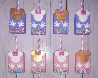 MINNIE MOUSE Themed Rice Krispy Treats (24 Treats)