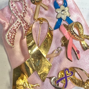 Lot of Breast Awareness Pink Bow Pins