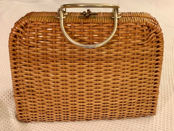 Vintage Wicker Bag 1940's/50's - UNIQUE