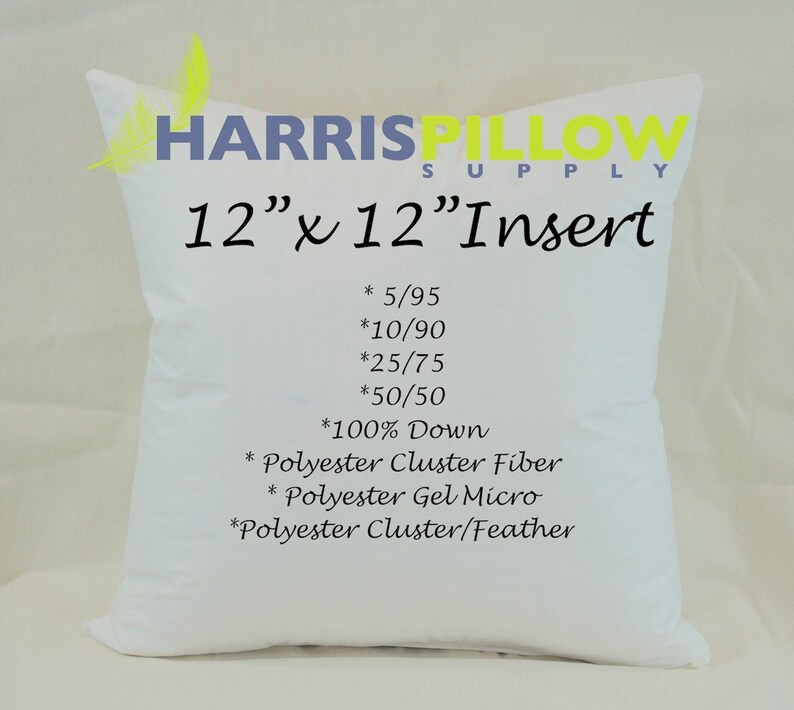 Pillow Insert 12 X 12 Inch Pillow Form Decorative Pillow Etsy