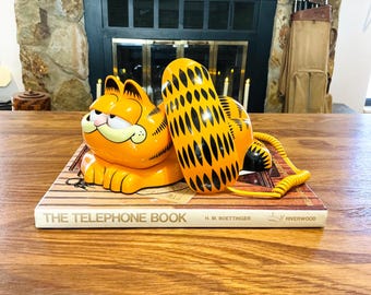 Vintage Phone, Vintage Telephone, Tyco Garfield Landline Telephone, Eyes Open and Close, WORKS, Excellent Condition Garfield Phone
