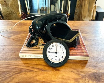 Repurposed Stromberg Carlson Rotary Phone Clock: Mid-Century Charging Station, Secret Stash Box