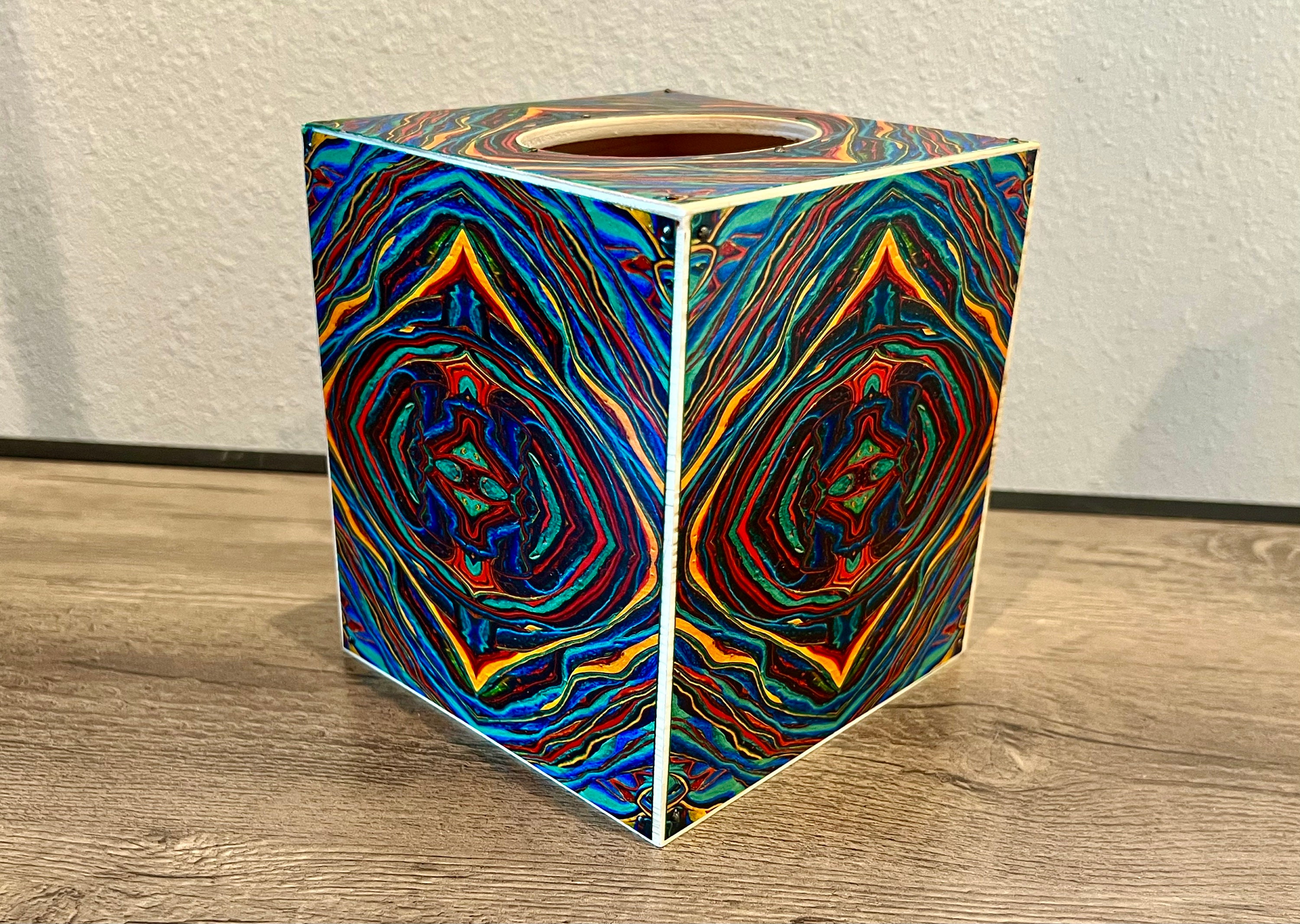 Wood Tissue Box Cover, Wood Facial Tissue Box Cover, Boutique Tissue