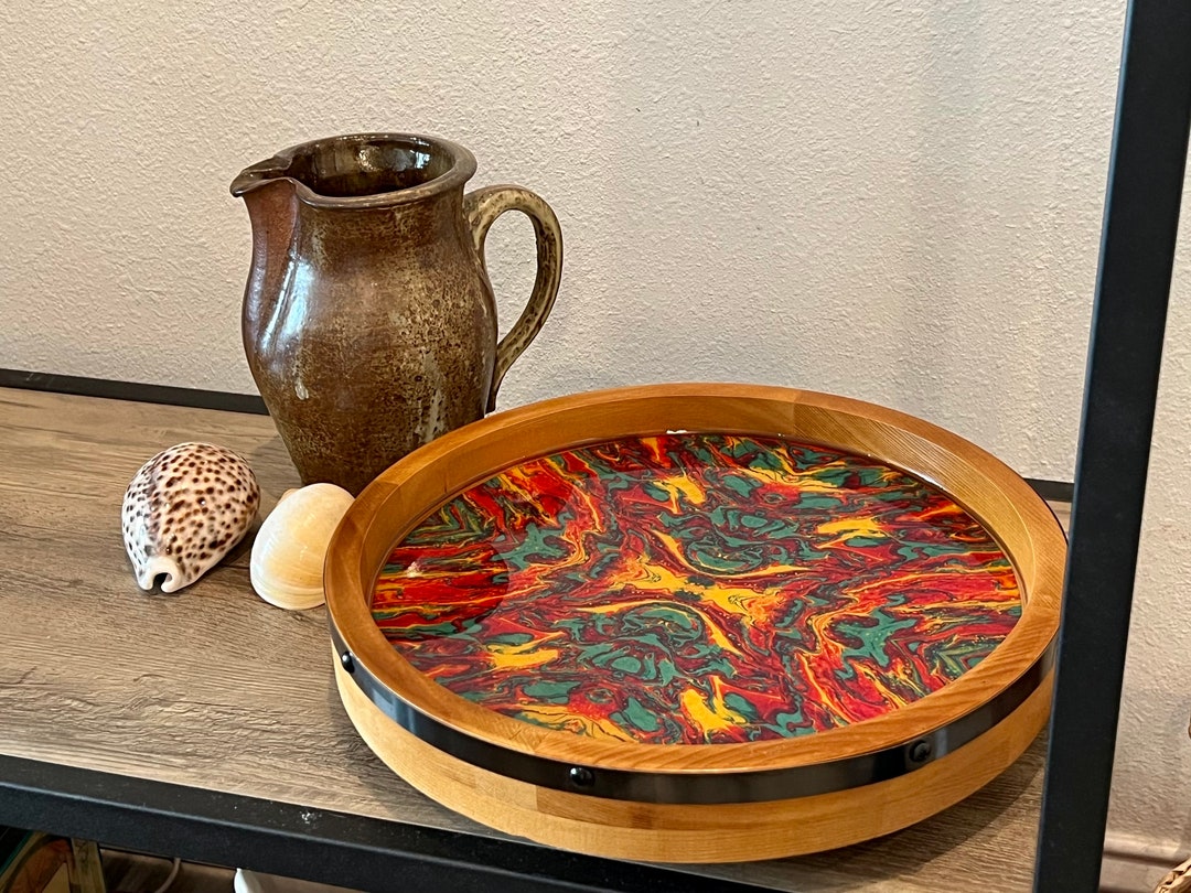 12 Lazy Susan Wooden Spinning Turntable Tray Round Etsy