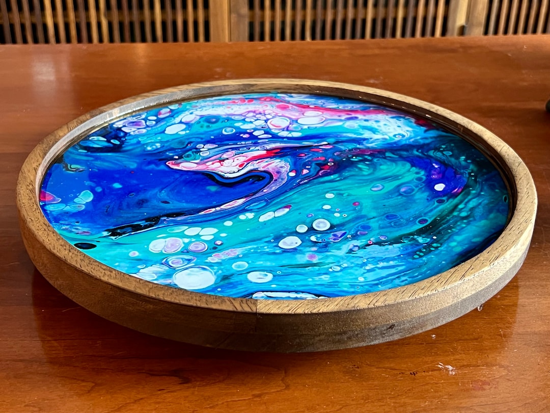 Lazy Susan Turntable, Wooden Lazy Susan, Epoxy Resin Lazy Susan, Lazy