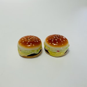 Vintage Hamburger Salt and Pepper Shakers: Kitchen Decor