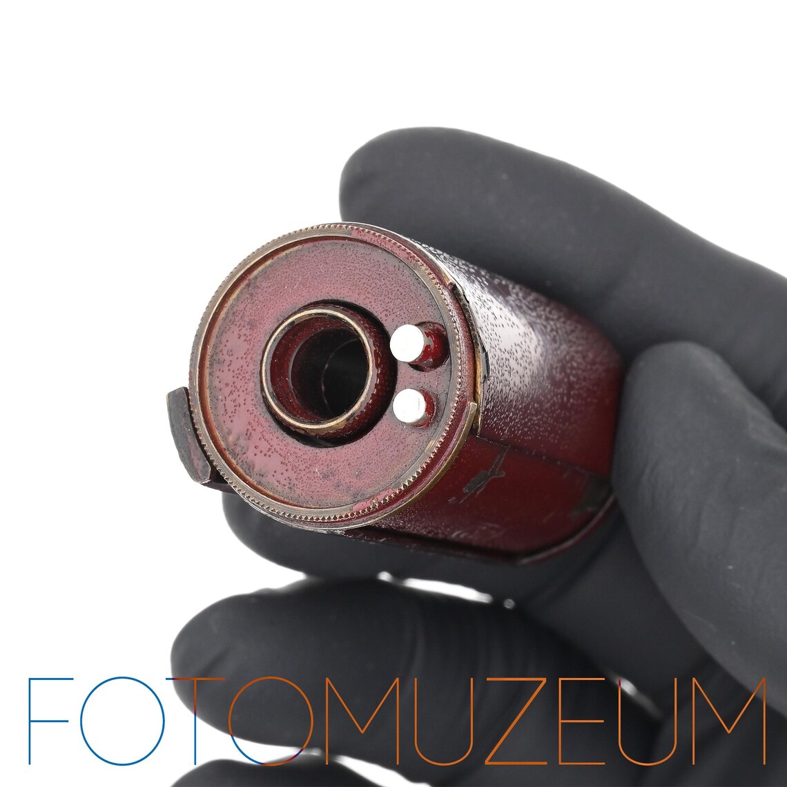 Red-Painted Double-Cylinder Film Cassette Contax Type for FED Kiev Zorki Zenit, foto 4 di 5