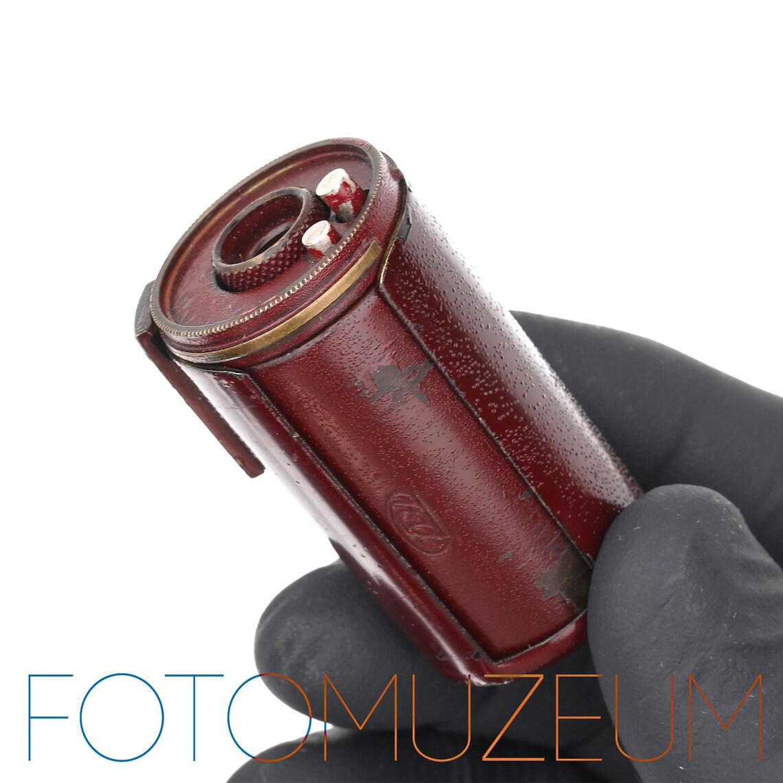 Red-Painted Double-Cylinder Film Cassette Contax Type for FED Kiev Zorki Zenit, foto 3 di 5