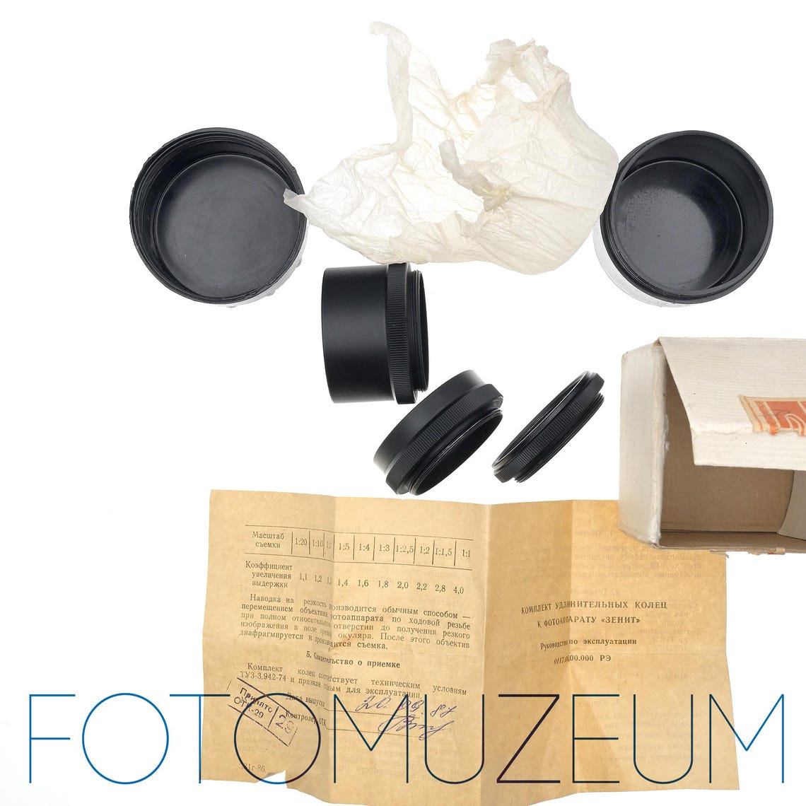 BOXED Original M42 Extension Ring Set for 35mm Film Cameras Vintage 1980s, foto 2 di 5