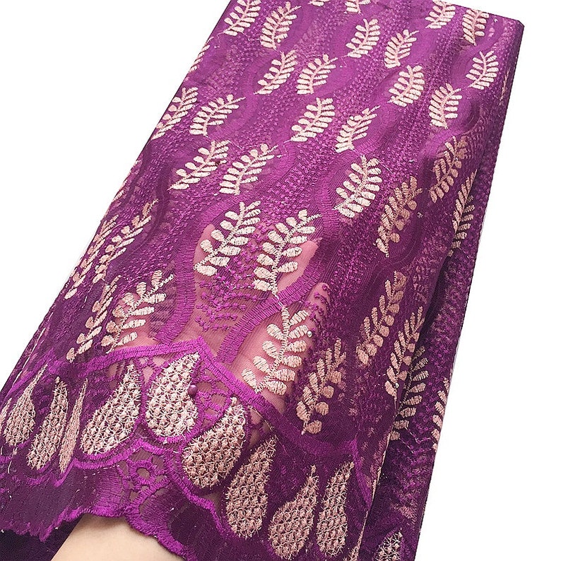 WorthSJLH Latest Net African Fabric Lace Gray Magenta Tulle African French Lace Fabric High Quality 2018 for Nigerian Wedding