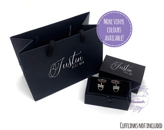 Cufflink Box - Personalised Cufflinks Box - Groomsmen gifts - Cufflinks personalised - Wedding Favours For Men - best man gifts