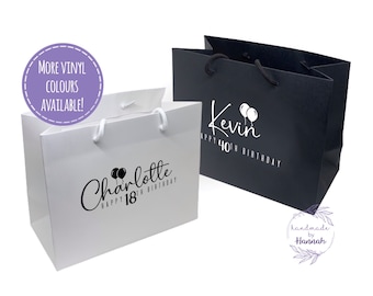 Sacs cadeaux personnalisés - Sacs cadeaux d'anniversaire 30 21 18 40 50 60 - Sac cadeau occasion - Sacs de fête