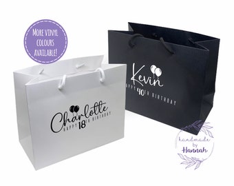 Personalised Gift Bags - Birthday gift bags 30th 21st 18th 40th 50th 60th - Occasion Gift Bag - Party Bags