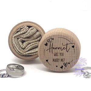 Couples Ring Box - Marry Me Ring Box - Engagement Ring Box - Personalised Ring Box