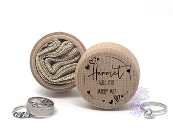 Ring Box voor koppels - Marry Me Ring Box - Verlovingsringdoos - Gepersonaliseerde ringdoos