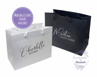Bridesmaid Bags - Personalised Gift Bags - Wedding Favours - Wedding Bags - Wedding gift bags - best man bag - maid of honour bag