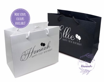 Personalised Gift Bags - Birthday gift bags 30th 21st 18th 40th 50th 60th - Occasion Gift Bag