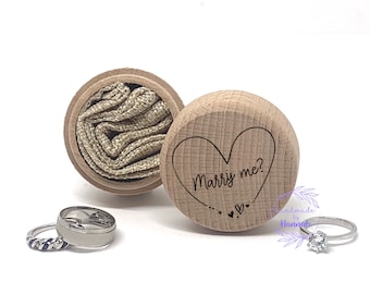 Couples Ring Box - Marry Me Ring Box - Engagement Ring Box - Personalised Ring Box - valentines proposal