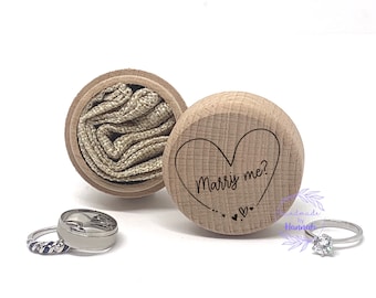 Ring Box voor koppels - Marry Me Ring Box - Verlovingsringdoos - Gepersonaliseerde ringdoos - valentijnsaanzoek