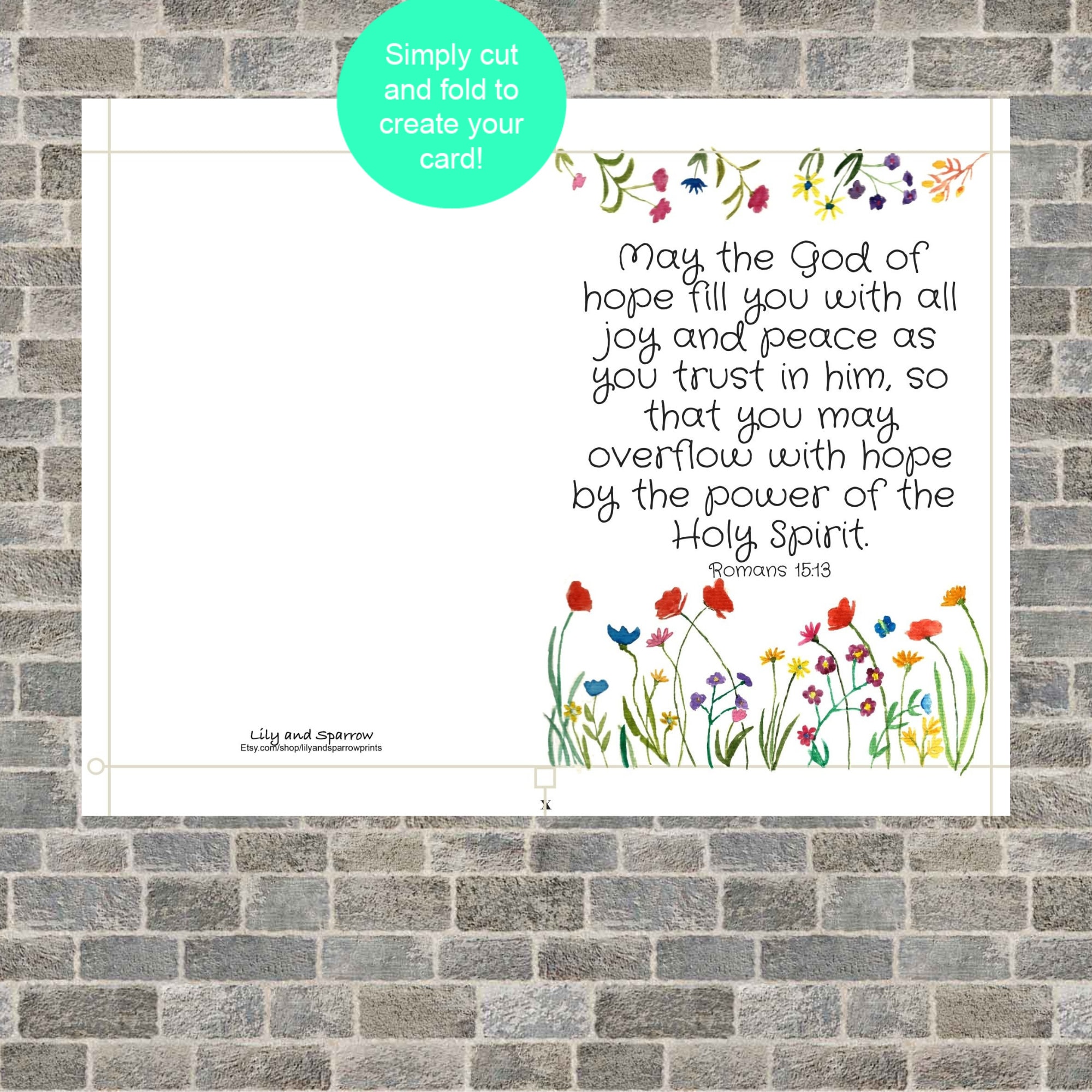 religious printable birthday card romans bible verse card etsy