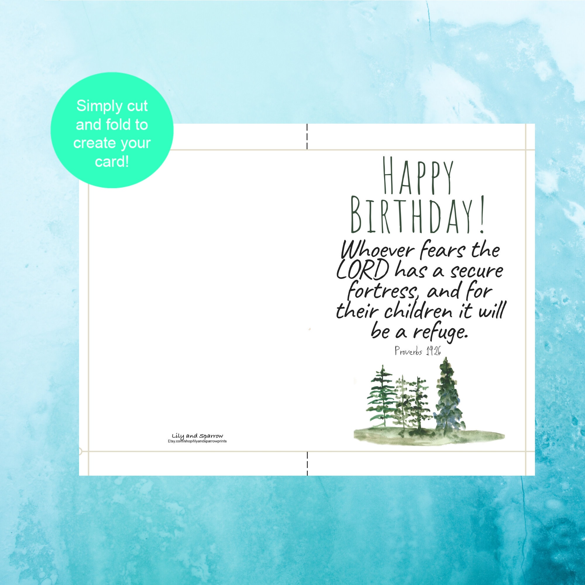 Christian Birthday Card for Him, PRINTABLE Birthday Wishes for Man ...