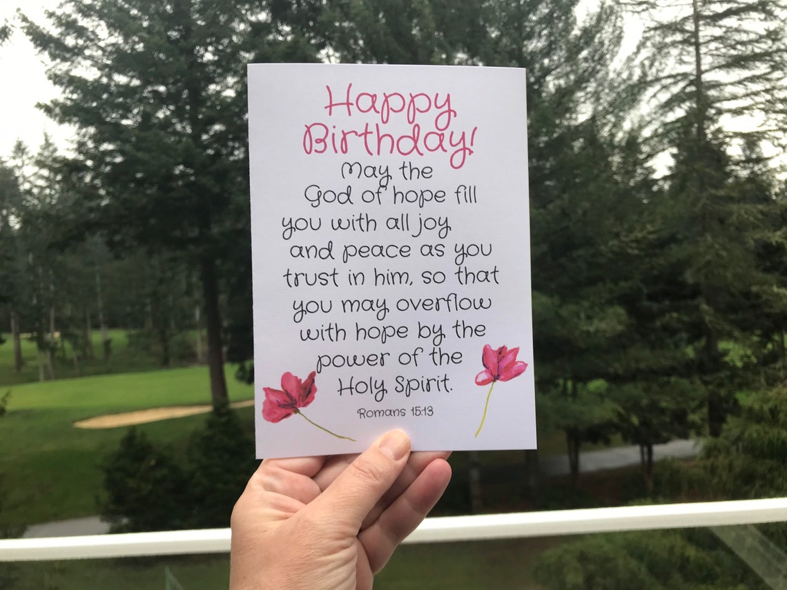 Religious Birthday Card Birthday Card for Her Christian | Etsy