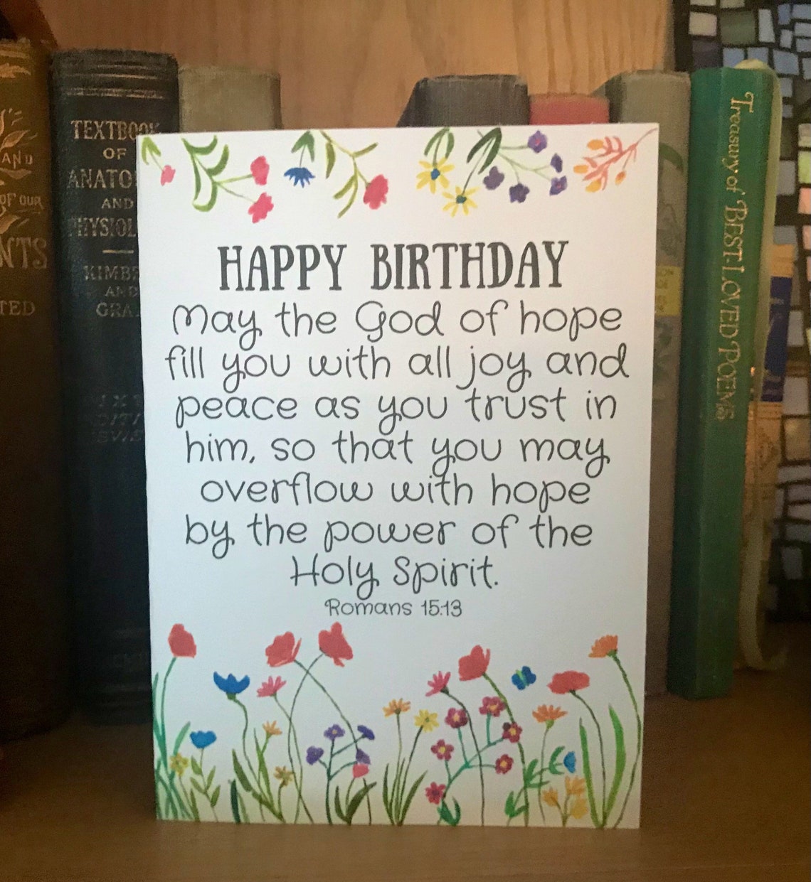 Religious Birthday Card for Her; Wildflower Christian Birthday Wishes ...