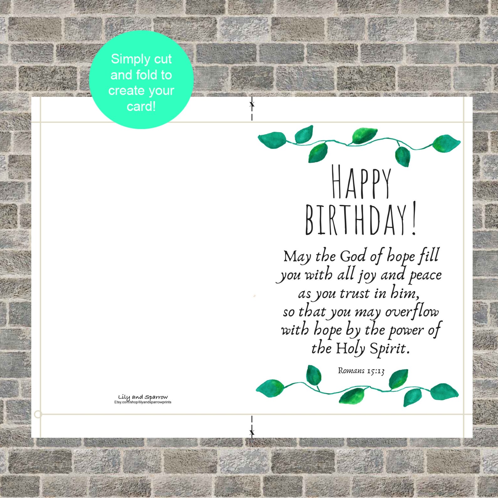 PRINTABLE Birthday Card; Religious Happy Birthday Card for Him ...