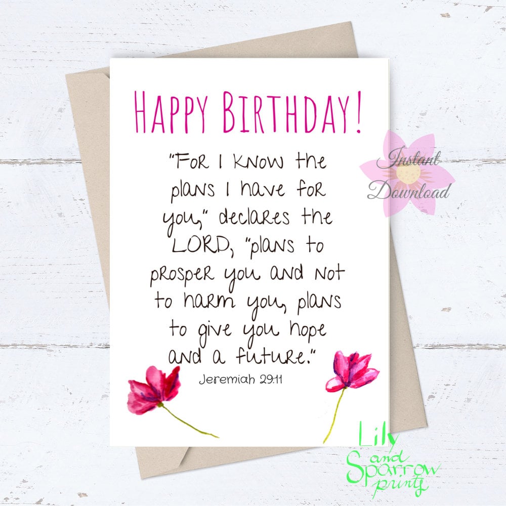PRINTABLE Religious Birthday Card Christian Birthday Card for - Etsy