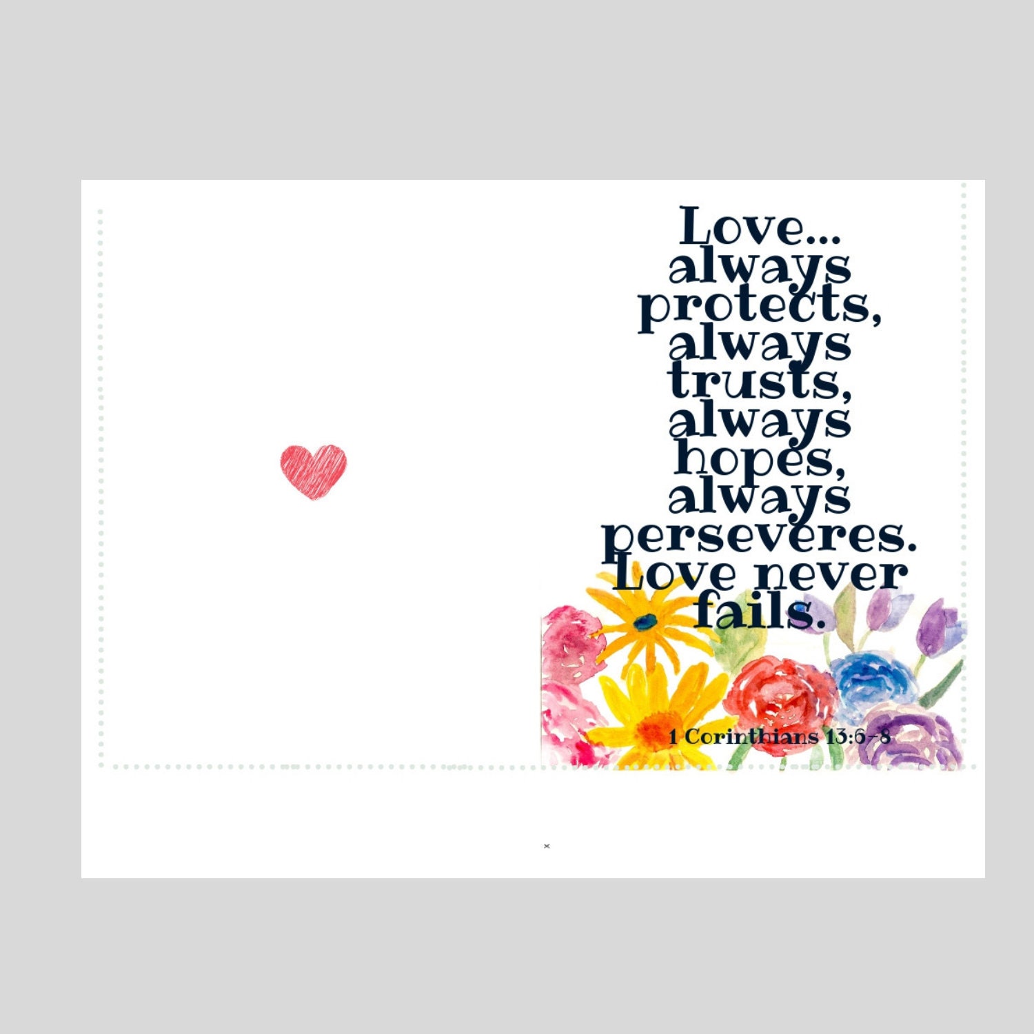 PRINTABLE Christian Wedding Card, Religious Anniversary, Love Always ...