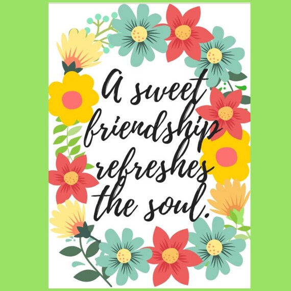 PRINTABLE Friendship Card Best Friend Card Sweet Friendship - Etsy