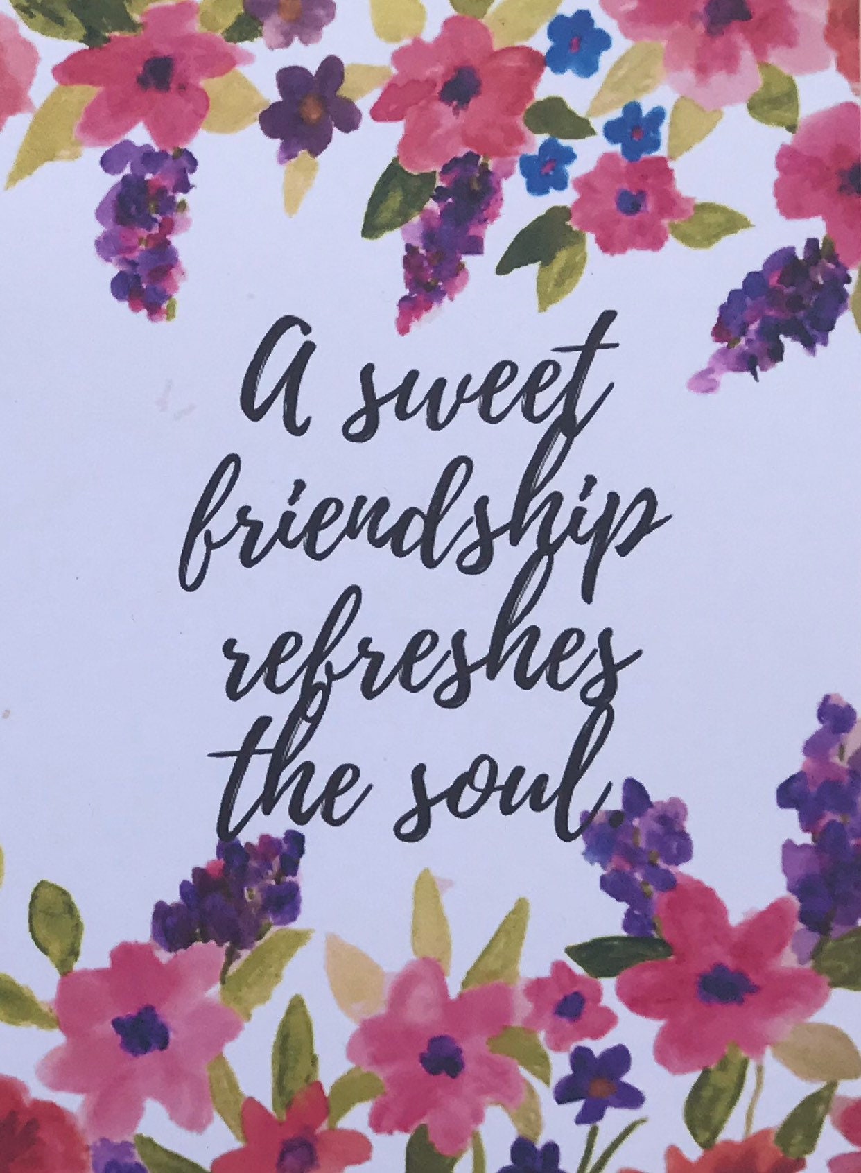 Best Friend Printable Card Sweet Friendship Greeting Card - Etsy