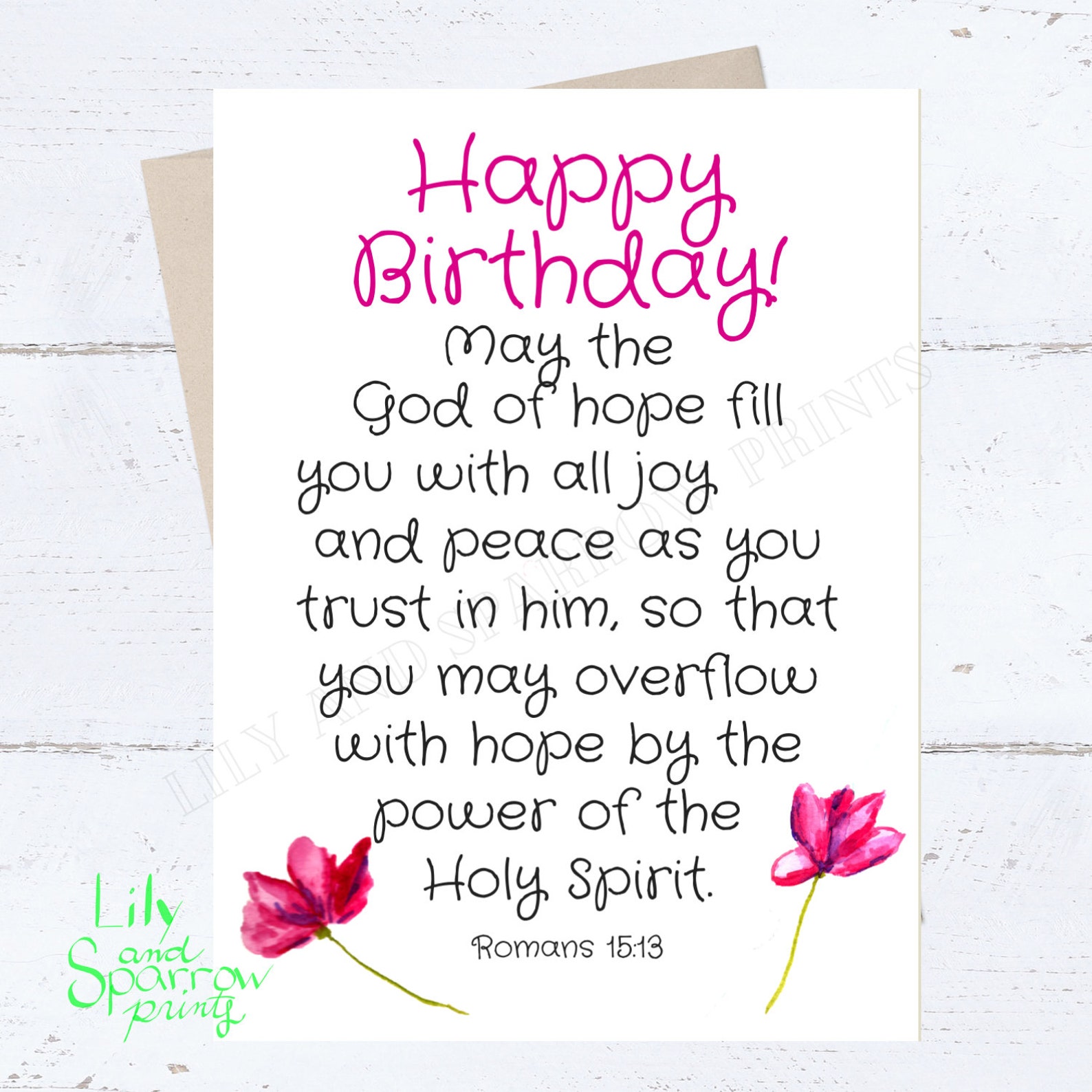 Religious Birthday Card Birthday Card for Her Christian - Etsy