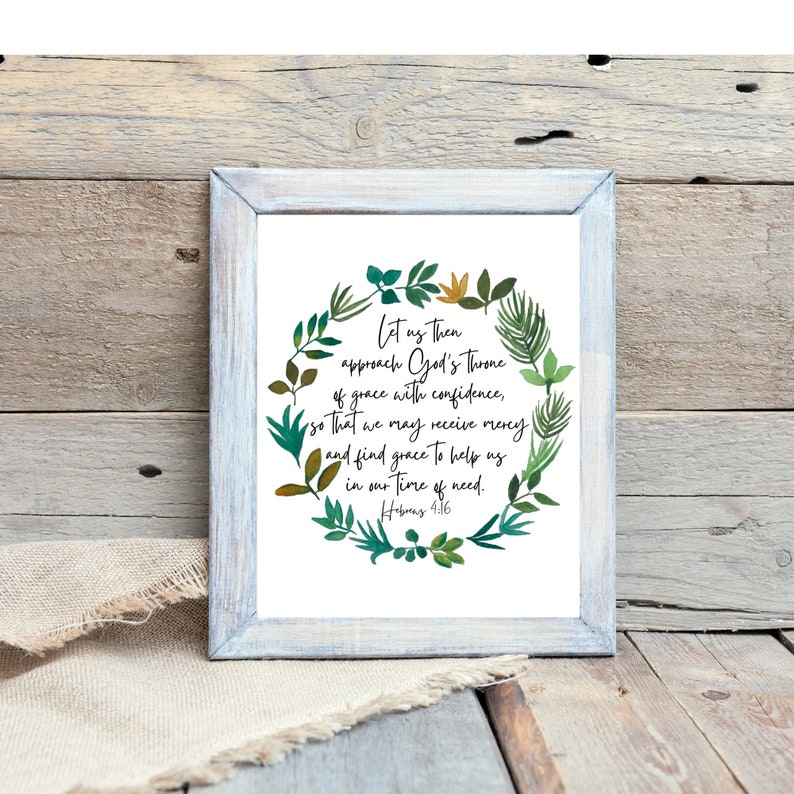 Christian Wall Art, Watercolor Print, Religious Bible Verse, Scripture ...