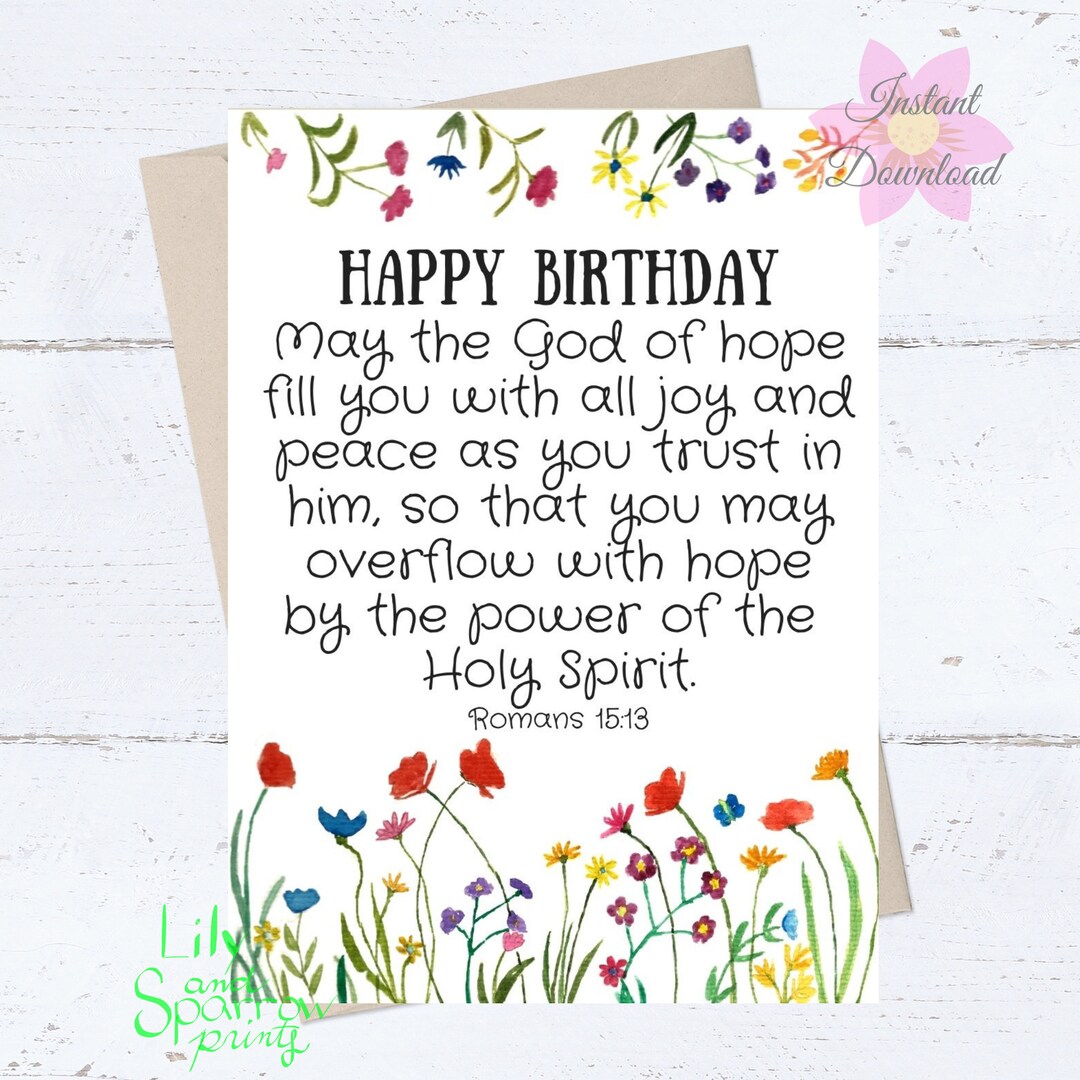 Printable Birthday Card, Religious Birthday Wishes, Christian ...