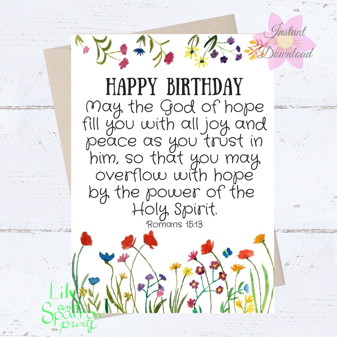 Printable Birthday Card, Religious Birthday Wishes, Christian ...