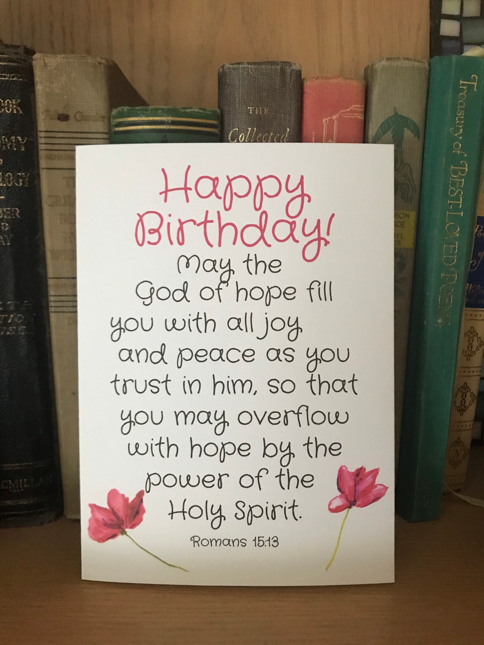 Religious PRINTABLE Birthday Card Romans Bible Verse Card | Etsy