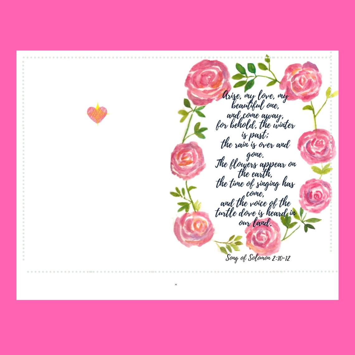 PRINTABLE Christian Wedding Anniversary Card; Song of Solomon Bible ...