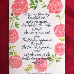 Tarjeta de aniversario de bodas cristiana IMPRIMIBLE; Versículo bíblico del Cantar de los Cantares; Tarjeta religiosa DIGITAL; hermosa, Tarjeta para esposo y esposa