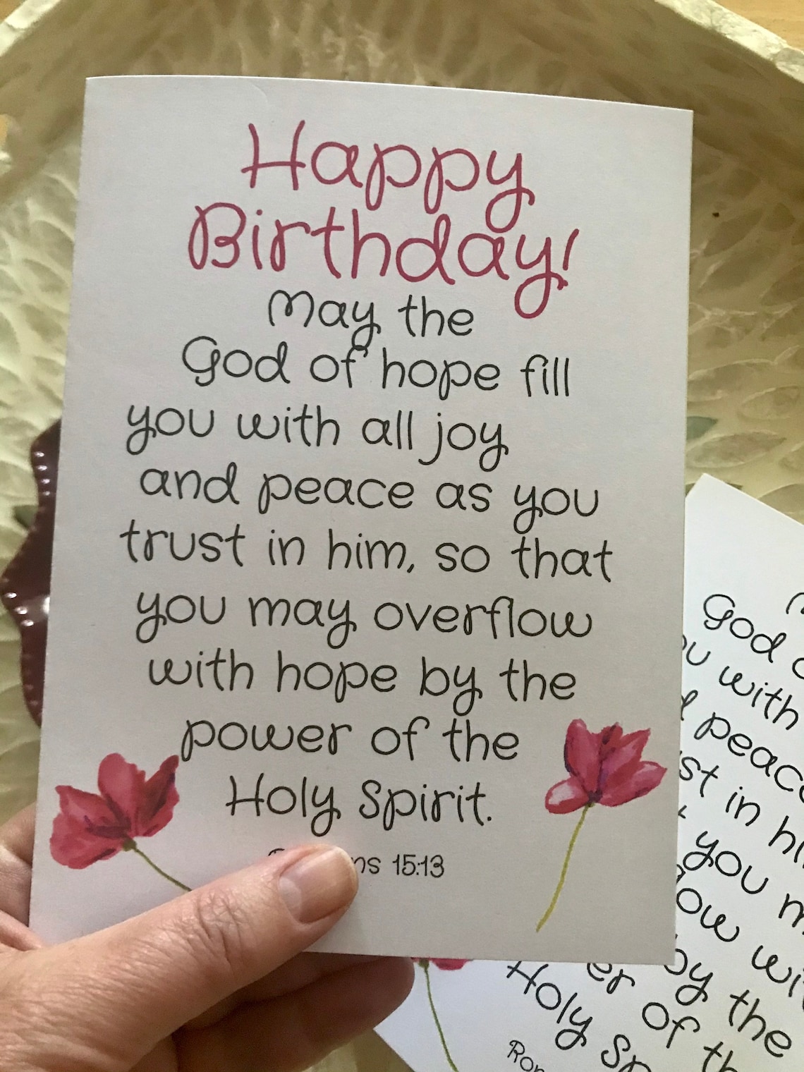 Religious PRINTABLE Birthday Card Romans Bible Verse Card | Etsy