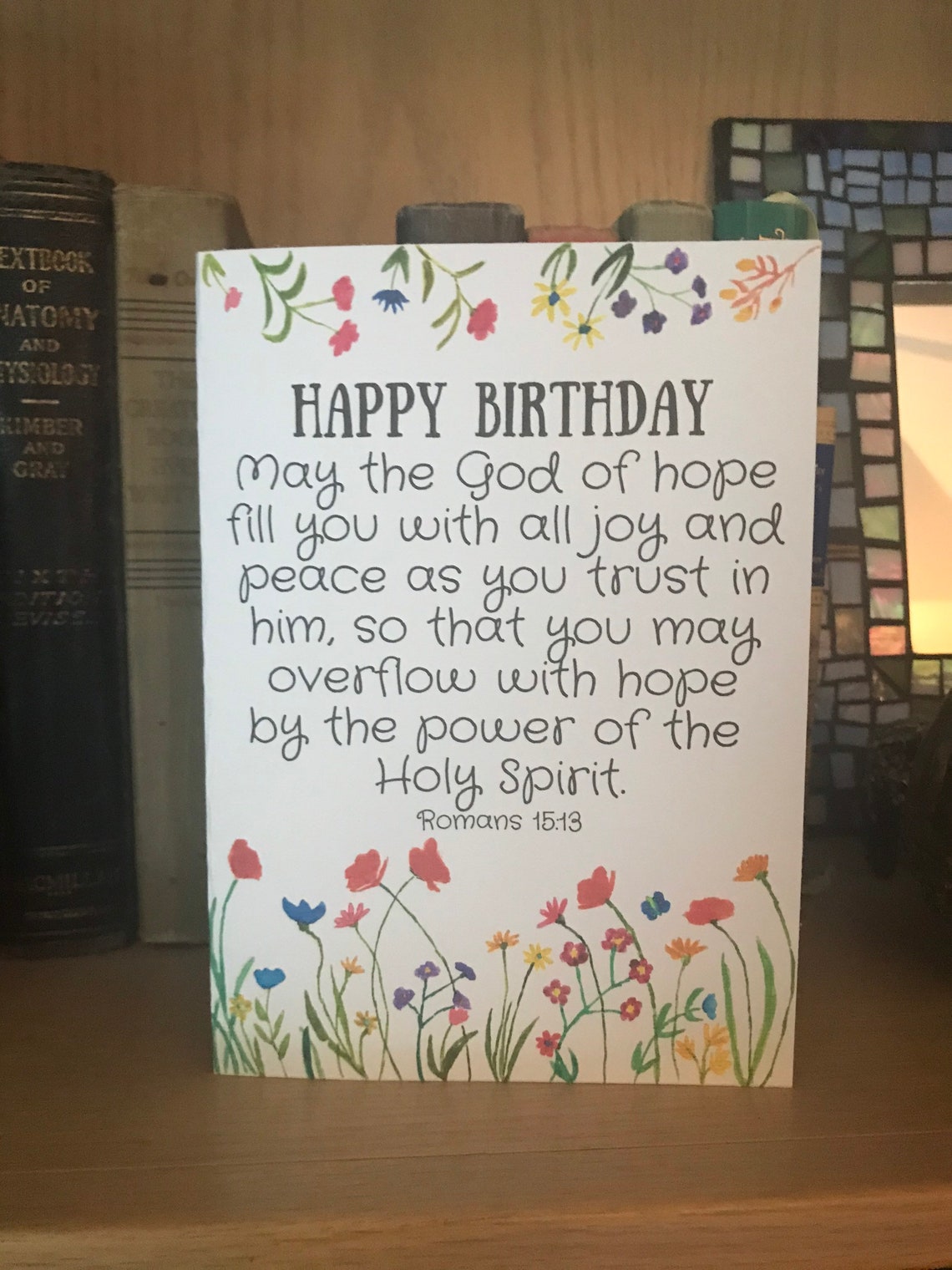 Religious Birthday Card for Her; Wildflower Christian Birthday Wishes ...