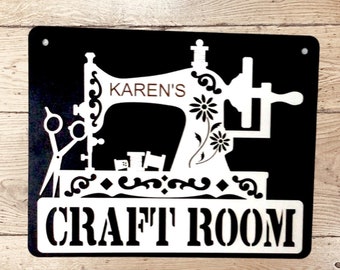 Personalised sewing Room Sign: Add Your Name and Transform Your Space into a Personal Sewing Haven.