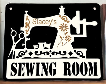 Personalised sewing room sign:Add your Name and transform your space into a personal sewing haven.