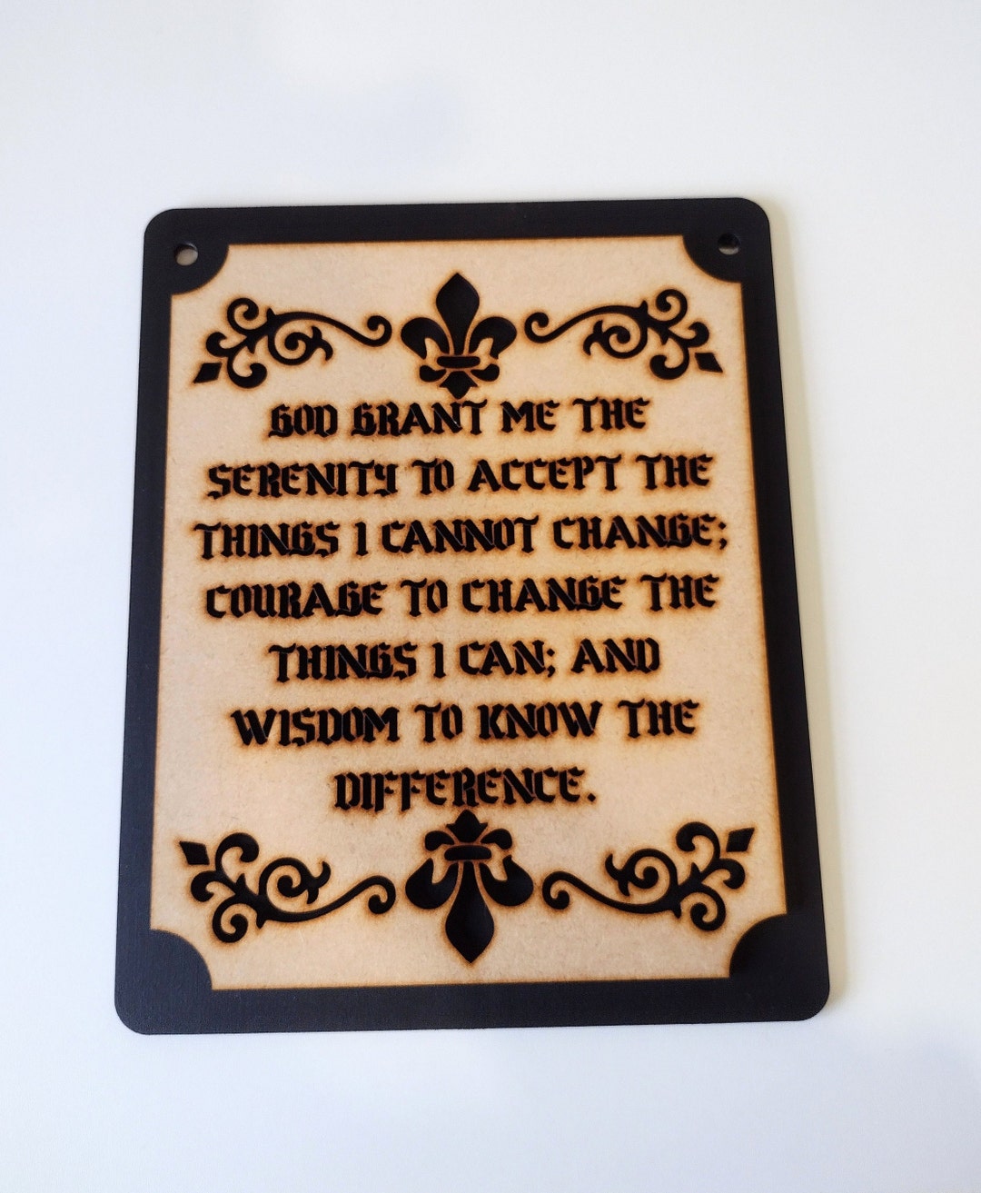 Serenity Prayer Wall Hanging. Bible Verse. Christian Quote. Sobriety